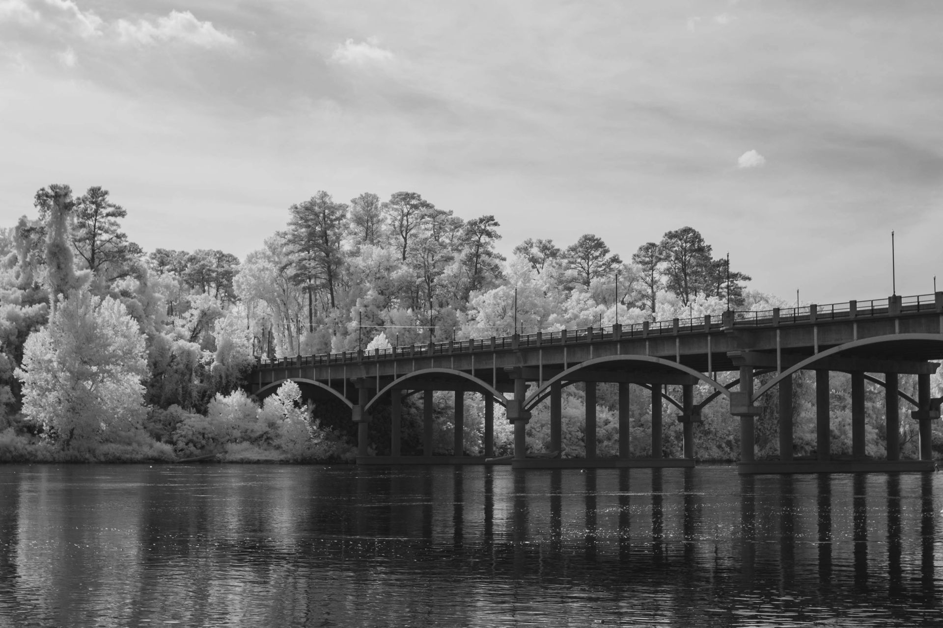 Brod River Bridge Landscape - Infrared 720nm